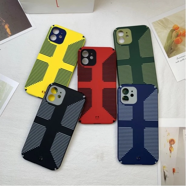 Dual Color Camera Protection Shockproof Stripe Case For iPhone : Black