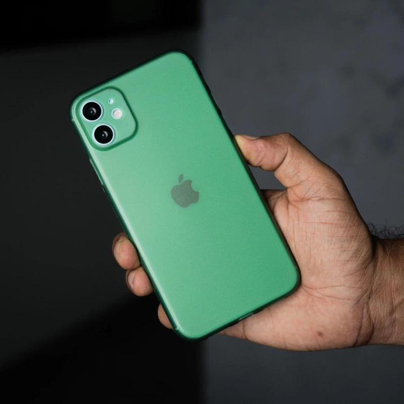 Green Transparent Ultra Thin Case For iPhone 11 