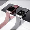 CaseKiDukaan Stainless Steel Milanese Loop Strap with Magnetic Lock Buckle Wrist Band for Apple Watch Series Ultra/8/Se/7/6/5/4/3/2/1 - Size 38/40/41mm Rose Gold