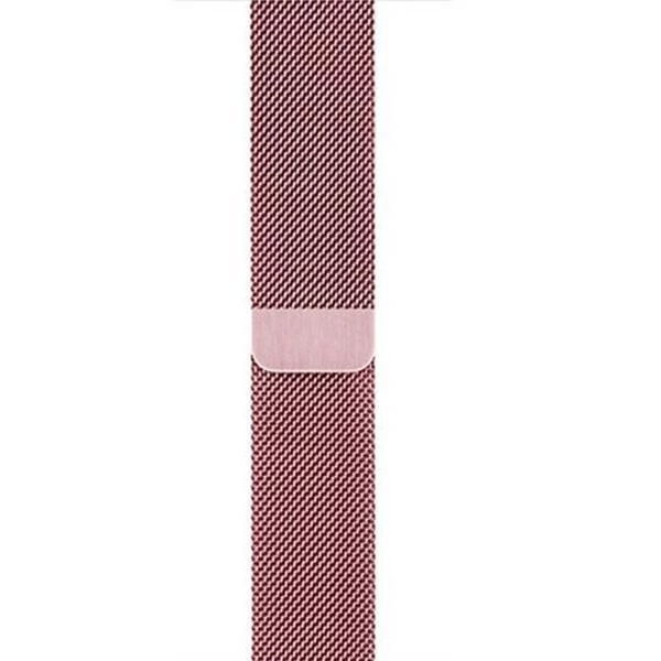 CaseKiDukaan Stainless Steel Milanese Loop Strap with Magnetic Lock Buckle Wrist Band for Apple Watch Series Ultra/8/Se/7/6/5/4/3/2/1 - Size 38/40/41mm Rose Gold