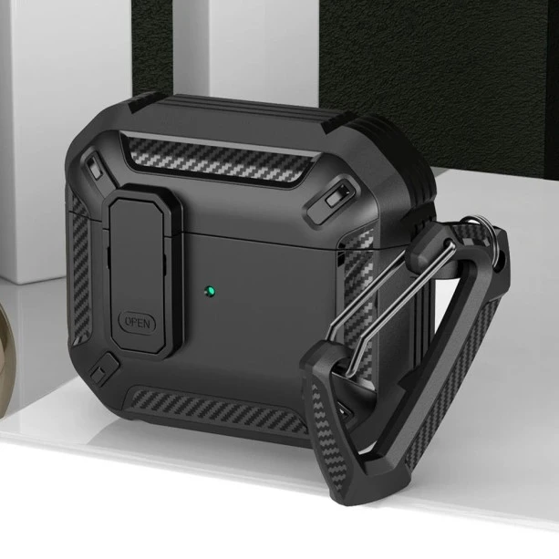 Rugged Armor Shockproof Case For AirPods Pro/Pro2 - Black
