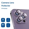 Metal Ring Camera Lens Screen Protector Tempered Glass for iPhone Deep Purple - Set of 2/3