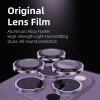 Metal Ring Camera Lens Screen Protector Tempered Glass for iPhone Deep Purple - Set of 2/3