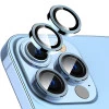 Metal Ring Camera Lens Screen Protector Tempered Glass for iPhone Sierra Blue - Set of 2/3