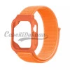 iWatch Silicon Case With Nylon Velcro Strap Compatible With Apple iWatch Series Ultra/8/Se/7/6/5/4/3/2/1 Size 38mm / 40mm / 41mm  Orange