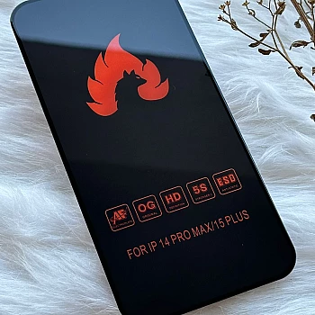 ESD Anti-Static Effect Transparent Tempered Glass Screen Protector for iPhone  14 Pro Max / 15 Plus