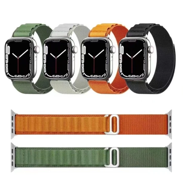 White Alpine Loop For iWatch For Series Se/8/7/6/5/4/3/2/1 Size: 42mm/44mm/45mm/49mm