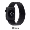 CaseKiDukaan Stainless Steel Milanese Loop Strap with Magnetic Lock Buckle Wrist Band for Apple Watch Series Ultra/8/Se/7/6/5/4/3/2/1 Size 38/40/41mm-  Black