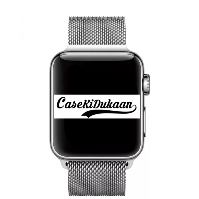 CaseKiDukaan Stainless Steel Milanese Loop Strap with Magnetic Lock Buckle Wrist Band for Apple Watch Series Ultra/8/Se/7/6/5/4/3/2/1 Size 38/40/41mm  Silver