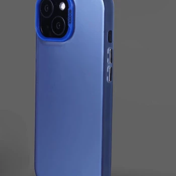 Frosted Solid Colour Shockproof Case for iPhone 15 Plus / 14 Plus - Blue