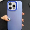 Frosted Solid Colour Shockproof Case for iPhone 14  - Blue