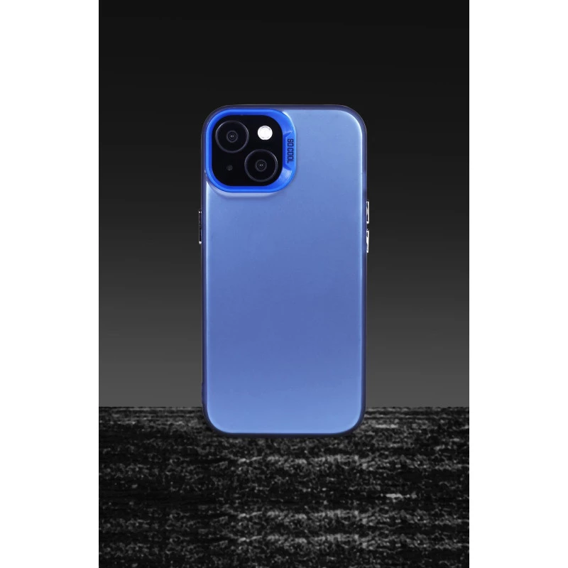 Frosted Solid Colour Shockproof Case for iPhone 14 Pro Max - Blue