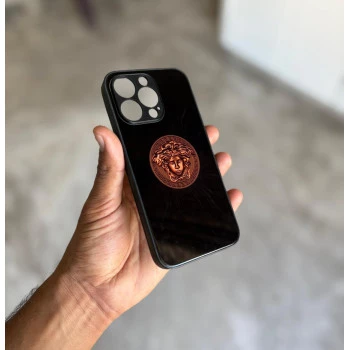 Versace Glass Case for iPhone 16 Pro Max