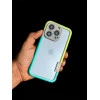 Wolmtt Bumper Shockproof Case For iPhone 14 Blue / Green