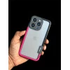Wolmtt Bumper Shockproof Case For iPhone 14 Pro Max Pink / Black