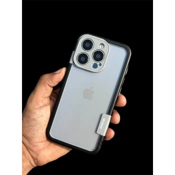 Wolmtt Bumper Shockproof Case For iPhone 13 Pro Max Black / Grey