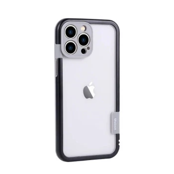Wolmtt Bumper Shockproof Case For iPhone 13 Pro Max Black / Grey