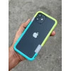 Wolmtt Bumper Shockproof Case For iPhone 12 / 12 Pro Blue / Green