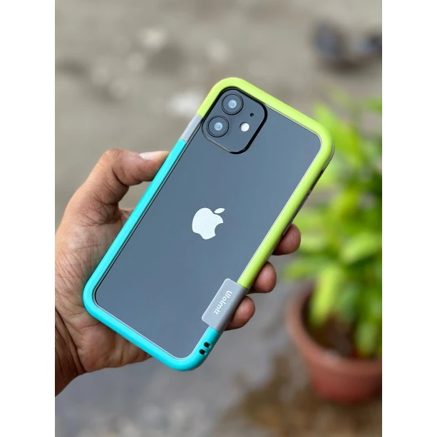 Wolmtt Bumper Shockproof Case For iPhone 12 / 12 Pro Blue / Green