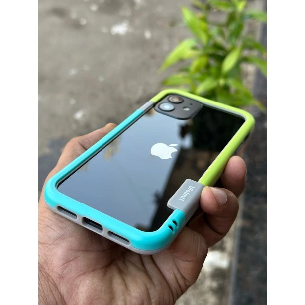 Wolmtt Bumper Shockproof Case For iPhone 12 / 12 Pro Blue / Green