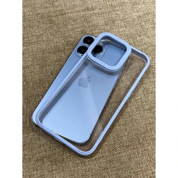 Camera Protection Shockproof Transparent Sierra Blue Bumper case For iPhone 13 pro 