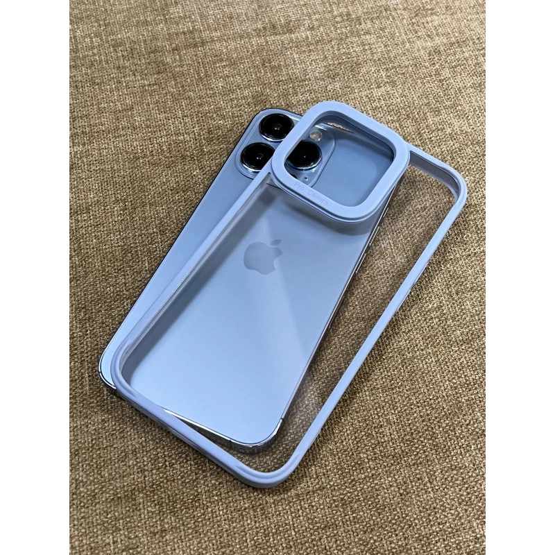 Camera Protection Shockproof Transparent Sierra Blue Bumper case For iPhone 13 pro 