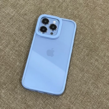 Camera Protection Shockproof Transparent Sierra Blue Bumper case For iPhone 13 pro 