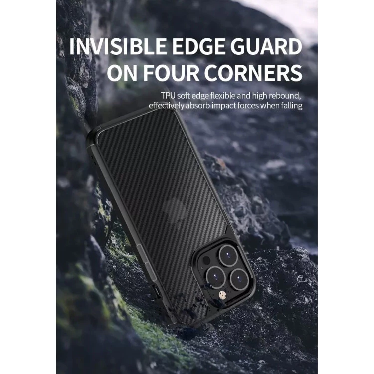 Carbon Fibre Texture Case for iPhone 14 Pro Black - Ultimate Protection in Stylish Black