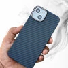 Carbon Fibre Texture Case For iPhone 13 - Blue