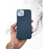 Carbon Fibre Texture Case For iPhone 13 - Blue