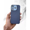 Carbon Fibre Texture Case For iPhone 14 Pro Max - Purple