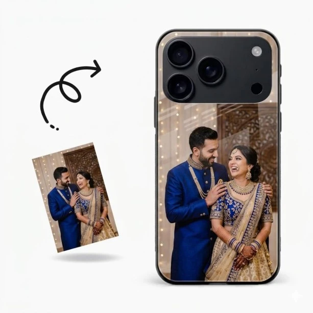 Personalized Photo Glass Case iPhone 17 Pro Max – Custom Printed Tempered Cover