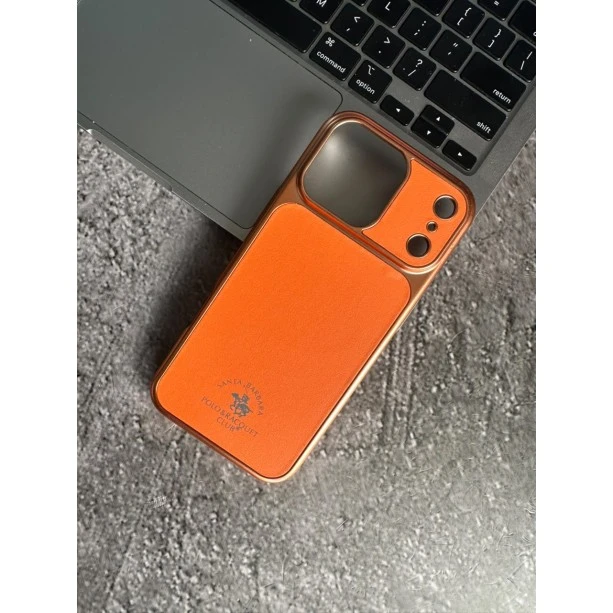 Premium Metallic Finish PC & PU Leather Case for iPhone 17 Pro
