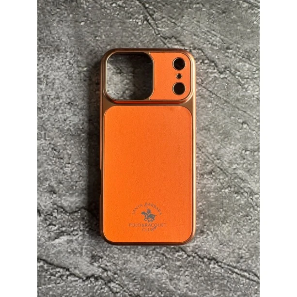 Premium Metallic Finish PC & PU Leather Case for iPhone 17 Pro