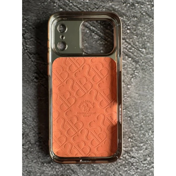 Premium Metallic Finish PC & PU Leather Case for iPhone 17 Pro