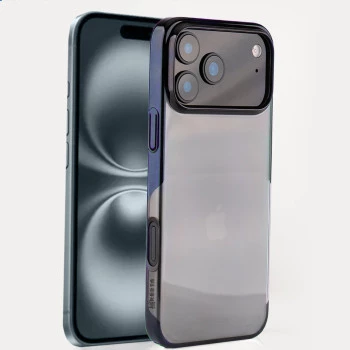 iPhone 17 Pro Max Cover – Transparent Blue | Slim, Shockproof & Anti-Yellowing