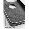 Black Leather Case For iPhone 14 Pro With Microfiber Interior