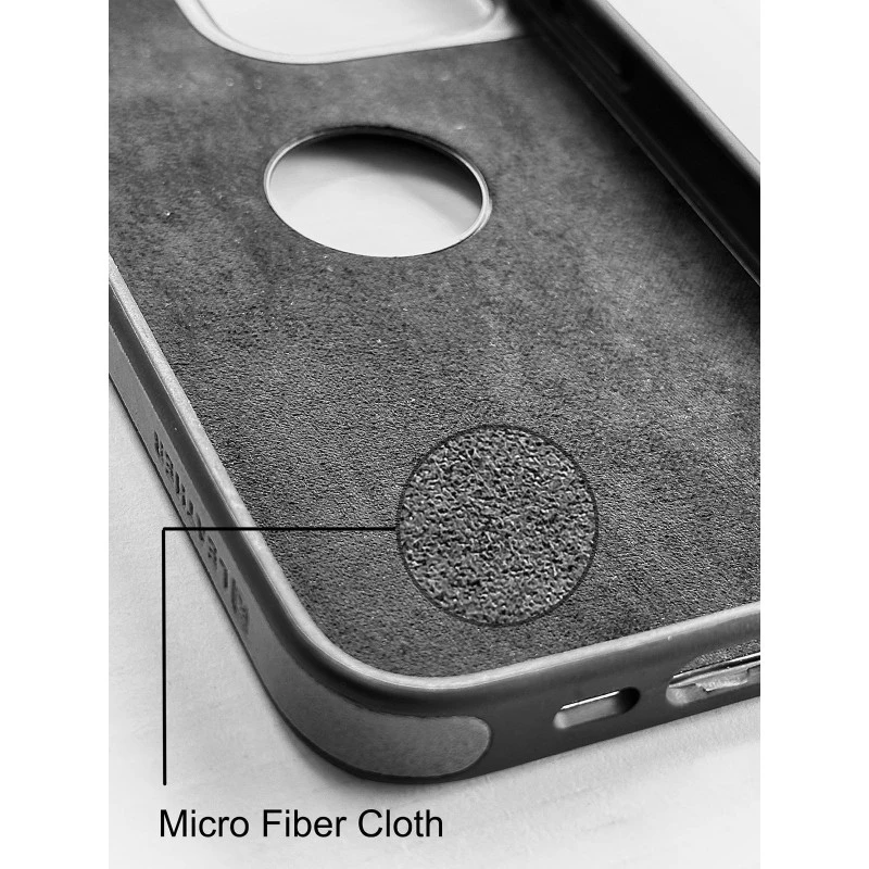 Black Leather Case For iPhone 14 Pro With Microfiber Interior