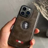 Dark Brown Leather Case For iPhone 13
