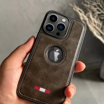 Dark Brown Leather Case For iPhone 13 Pro Max