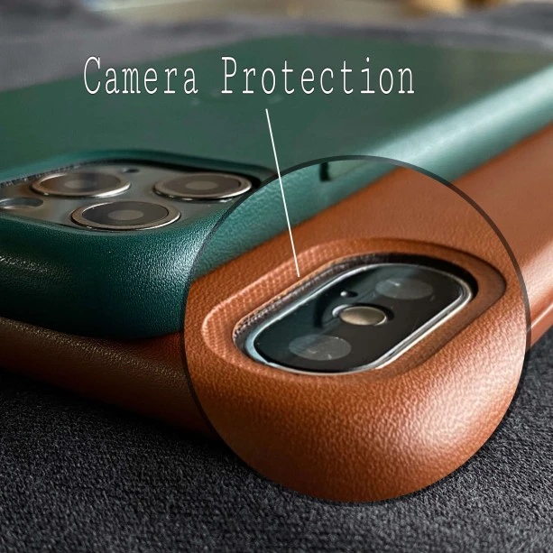 Pine Green Leather Case For iPhone