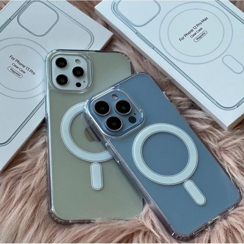 MagSafe Transparent Shockproof Case For iPhone 15 Plus