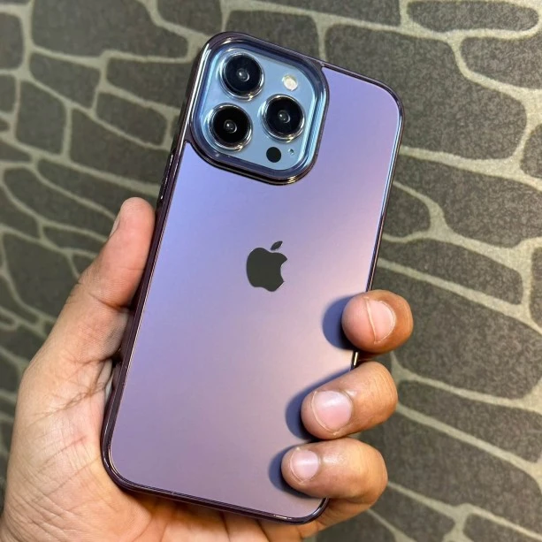 Luxury Chrome Case for iPhone 14 Deep Purple