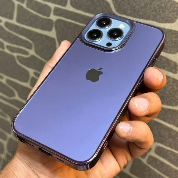 Luxury Chrome Case for iPhone 14 Deep Purple