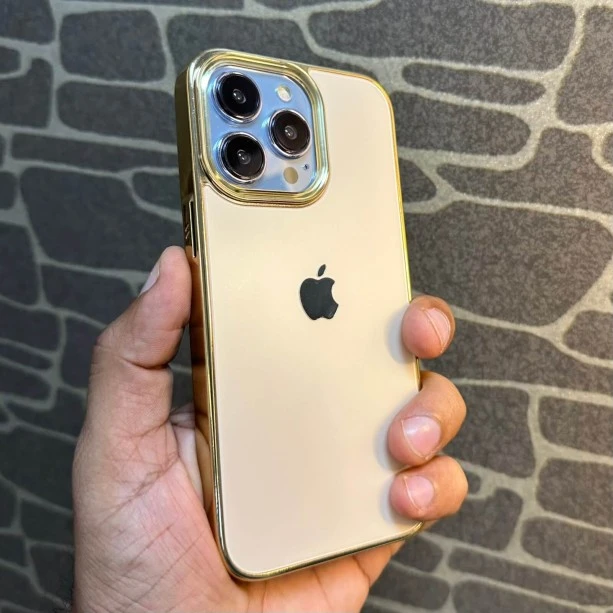 Luxury Chrome Case for iPhone 14 Pro Gold