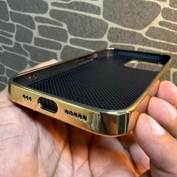 Luxury Chrome Case for iPhone 14 Pro Gold