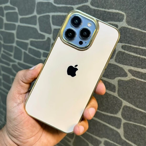 Luxury Chrome Case for iPhone 14 Pro Gold