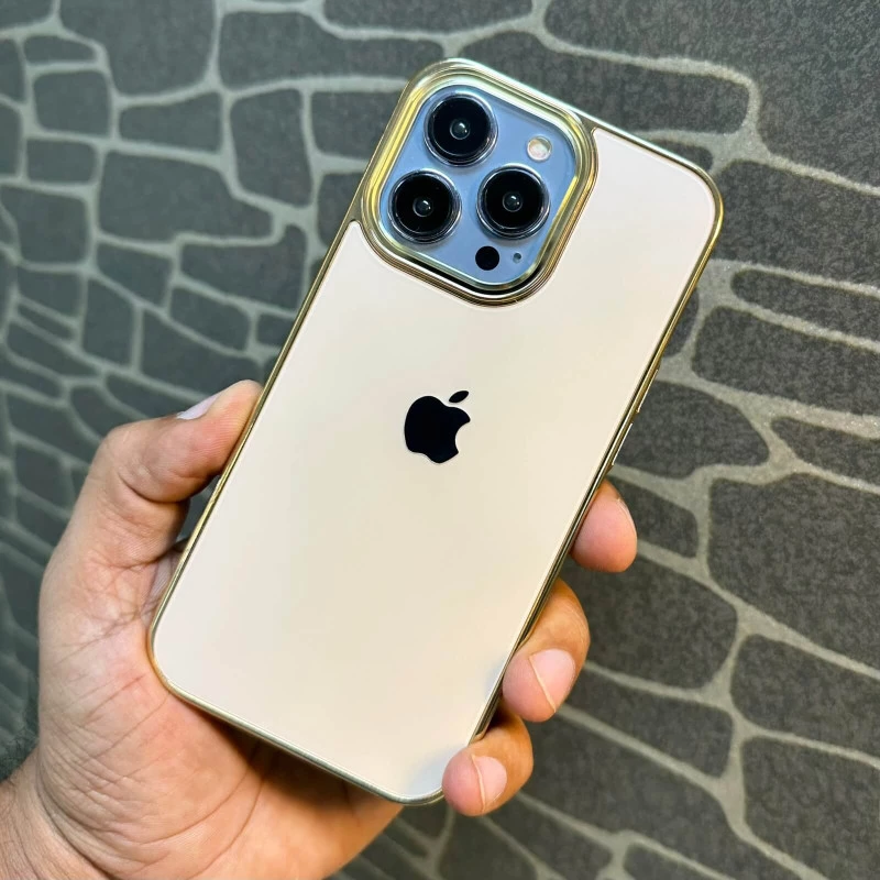 Luxury Chrome Case for iPhone 14 Pro Gold