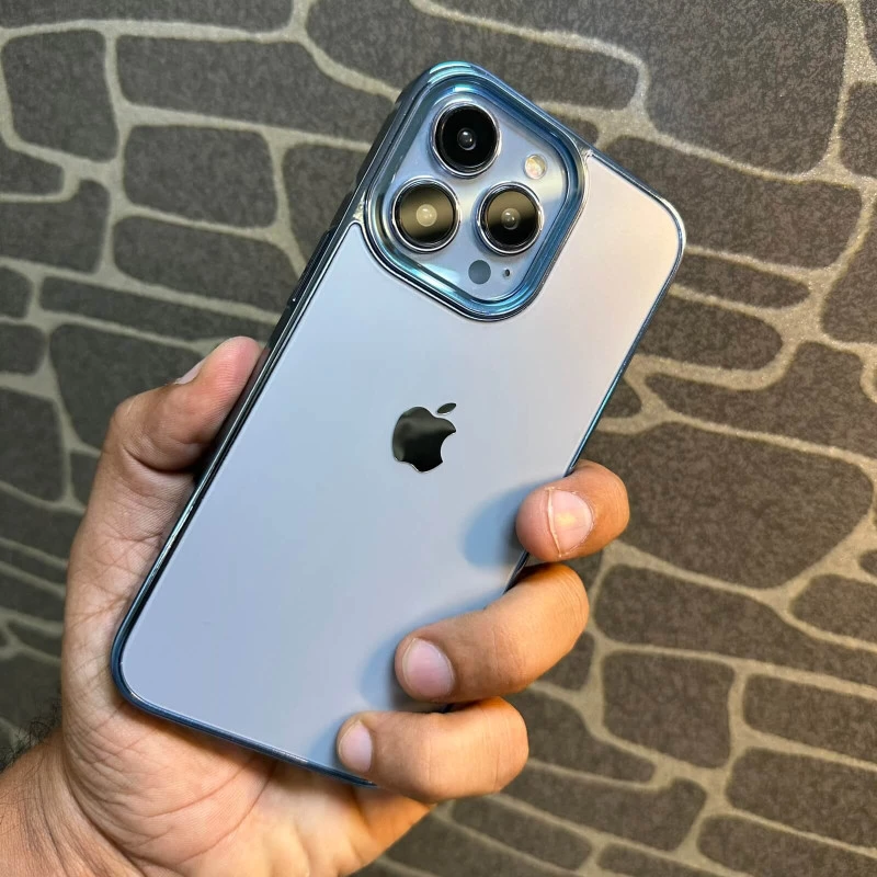 Luxury Chrome Case for iPhone 14 Pro Sierra Blue