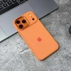 Dual-Tone Orange Silicone Case with Aluminium Camera Protection for iPhone